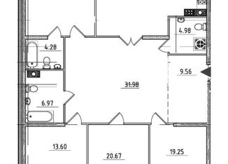 Продается 4-ком. квартира, 170.5 м2, Санкт-Петербург, метро Крестовский остров, Петровская коса, 6к1