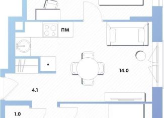 Продаю 2-комнатную квартиру, 47.1 м2, Москва, ЖК Баланс, Окская улица, 7А