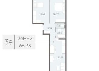 Продам 2-ком. квартиру, 66.3 м2, Санкт-Петербург, метро Спортивная