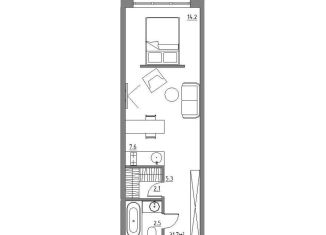 Квартира на продажу студия, 31.7 м2, Видное