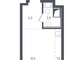 Квартира на продажу студия, 19.3 м2, Люберцы, жилой комплекс Люберцы 2020, к67