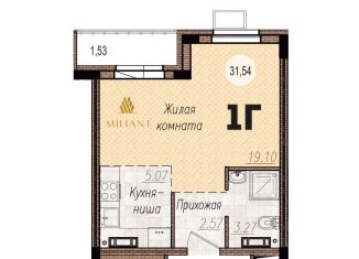 Продажа 1-комнатной квартиры, 31.5 м2, Тольятти, ЖК Гринвуд