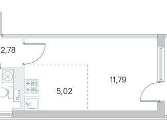 Квартира на продажу студия, 24.6 м2, посёлок Стрельна, ЖК Любоград