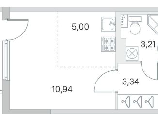 Продам квартиру студию, 23.9 м2, посёлок Стрельна, ЖК Любоград