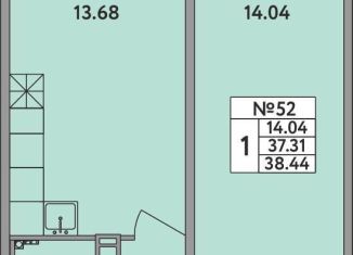 Продам однокомнатную квартиру, 37.3 м2, деревня Новое Девяткино, деревня Новое Девяткино, 115, ЖК Удача