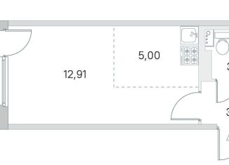 Продаю квартиру студию, 25.6 м2, посёлок Стрельна, ЖК Любоград