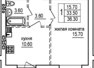 Продажа 1-комнатной квартиры, 36.1 м2, Саратов, Кировский район, 1-я Благодатная улица, 1