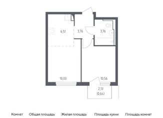 Продажа 1-комнатной квартиры, 35.2 м2, Москва, жилой комплекс Остафьево, к17