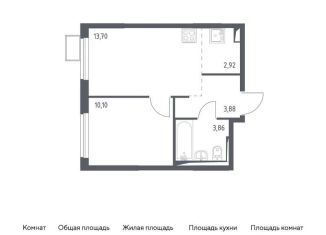 Продается 1-комнатная квартира, 34.5 м2, село Остафьево, жилой комплекс Остафьево, к14