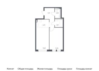 Продается 1-комнатная квартира, 45 м2, Москва, жилой комплекс Остафьево, к17