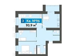 3-ком. квартира на продажу, 93.9 м2, Пензенская область, жилой комплекс Созвездие, с2