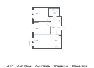 Продаю 2-комнатную квартиру, 51.8 м2, Московская область, квартал Ивакино, к2