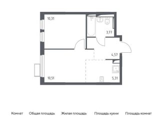 Продается однокомнатная квартира, 34.5 м2, село Остафьево, жилой комплекс Остафьево, к13