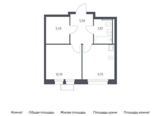 Продается однокомнатная квартира, 35.7 м2, Московская область, квартал Ивакино, к2