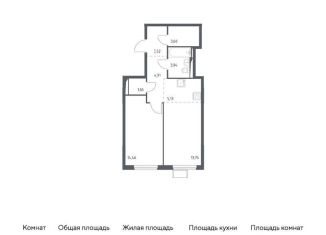 1-комнатная квартира на продажу, 51 м2, Москва, жилой комплекс Остафьево, к14