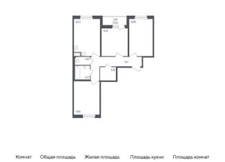 Продается 3-ком. квартира, 73.8 м2, Колпино, жилой комплекс Астрид, 10