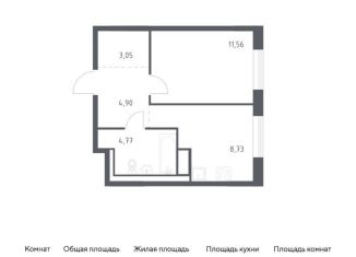 1-комнатная квартира на продажу, 33 м2, Ленинградская область, жилой комплекс Квартал Лаголово, 1