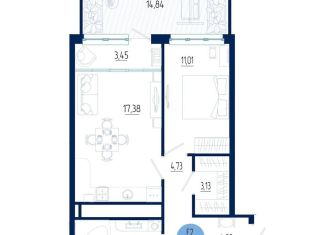 Продажа 1-комнатной квартиры, 64.9 м2, Рязанская область