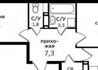 Продается двухкомнатная квартира, 60.4 м2, поселение Десёновское, улица Яворки, 1к5, ЖК Кленовые Аллеи
