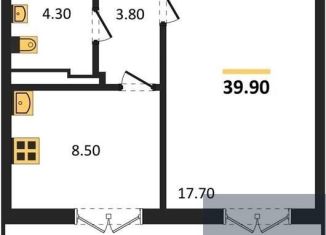 1-ком. квартира на продажу, 39.9 м2, Воронеж, улица Маршала Одинцова, 25Бпоз28, ЖК Лазурный