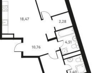 Продаю 2-комнатную квартиру, 72.7 м2, Пушкино, Школьная улица, 28к1