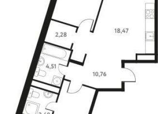 2-ком. квартира на продажу, 72.7 м2, Пушкино, Школьная улица, 28к1