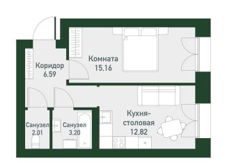 Продается 1-комнатная квартира, 42 м2, Екатеринбург, Ленинский район