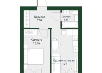 Продается 1-комнатная квартира, 38 м2, Екатеринбург, Ленинский район