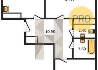 2-ком. квартира на продажу, 68.2 м2, Краснодар, Школьная улица, 1, Школьный микрорайон