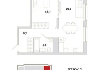 Продаю 1-комнатную квартиру, 56 м2, Пензенская область