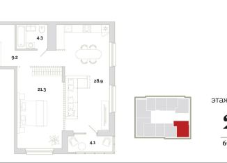 Продажа 2-комнатной квартиры, 67.8 м2, Пензенская область