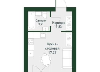 Продается квартира студия, 23.7 м2, Екатеринбург, Ленинский район