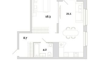 Продается однокомнатная квартира, 56 м2, Пензенская область