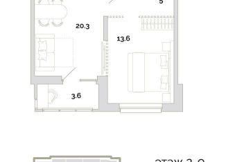 Продаю однокомнатную квартиру, 46.8 м2, Пензенская область