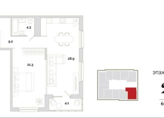 Продажа двухкомнатной квартиры, 67.8 м2, Пензенская область