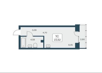 Продажа квартиры студии, 23.3 м2, Новосибирск, метро Гагаринская