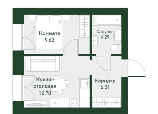 Продам 1-комнатную квартиру, 33 м2, Екатеринбург, Ленинский район