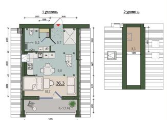 Продается 2-ком. квартира, 36.3 м2, Калининград, Ленинградский район