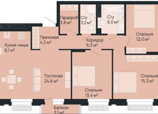 Продажа 3-ком. квартиры, 94.8 м2, Нижегородская область, улица Невзоровых