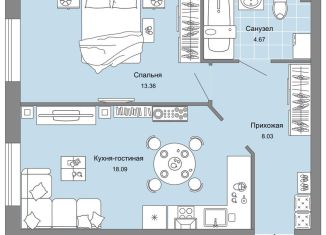 Продам 2-комнатную квартиру, 44 м2, Ульяновск, ЖК Ультраград