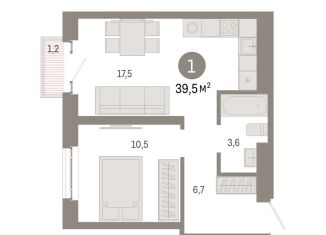 Продажа 1-комнатной квартиры, 39.5 м2, Москва, ВАО