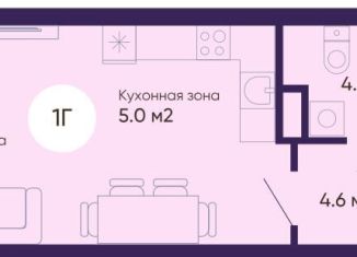 Продаю квартиру студию, 31.2 м2, Екатеринбург, Железнодорожный район