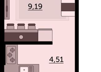 Квартира на продажу студия, 24.4 м2, Ростов-на-Дону, улица 23-я Линия, 54с12, ЖК Город у Реки