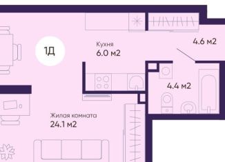 Продаю однокомнатную квартиру, 39.1 м2, Екатеринбург, метро Динамо