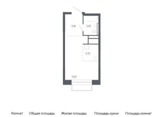 Квартира на продажу студия, 21.3 м2, Балашиха, жилой квартал Новоград Павлино, к7