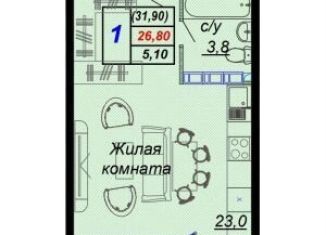 Продажа квартиры студии, 31.9 м2, Краснодарский край