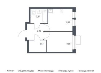 Продается однокомнатная квартира, 32.3 м2, Московская область, квартал Ивакино, к2