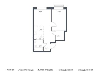Продаю 1-комнатную квартиру, 40 м2, поселение Мосрентген, жилой комплекс Квартал Румянцево, к2