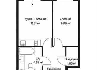Продам двухкомнатную квартиру, 36.3 м2, Москва, Пятницкое шоссе, 58, ЖК Перец