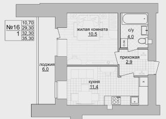 Продам 1-комнатную квартиру, 32.3 м2, Нижний Новгород, Архангельская улица, 18, микрорайон Сортировочный